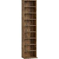 HOMCOM 260 Narrow CD Storage Unit - Rustic Brown