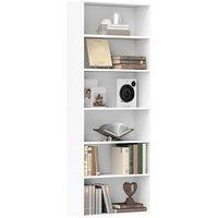 HOMCOM Six Shelf Bookcase - White