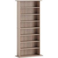 HOMCOM 360 CD Storage Unit - Natural Wood Finish
