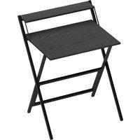 HOMCOM 70 cm Folding Computer Desk with Monitor Shelf - Black