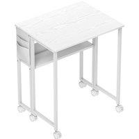 HOMCOM 63 cm Drop Leaf Writing Work Desk - White