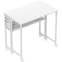 HOMCOM 80 cm Drop Leaf Writing Work Desk - White
