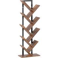 HOMCOM Eight-Section Tree Bookcase - Wood-Effect