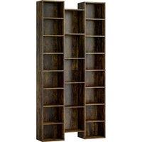 HOMCOM 21-Compartment Bookshelf - Brown