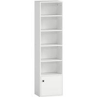 HOMCOM 6-Tier 156 cm Tall Bookcase - White