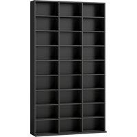HOMCOM 835 CD/500 DVD Storage Unit, Blu-ray Media Storage Shelf with 27 Compartments and 21 Adjustable Shelves, Black