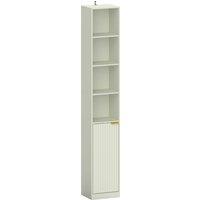 HOMCOM Bookcase Adjustable Shelf Bookshelf Anti-Tip Hardware 6-Tier Storage Cabinet Light Green