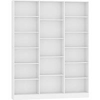 HOMCOM Bookcase with Open Storage, 6-Tier Bookshelf with Anti-Tipping Hardware, White