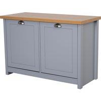 HOMCOM Hallway Shoe Storage: 2-Door Cabinet Organiser Bench with Shelf, Entryway Cupboard, Grey Aosom UK