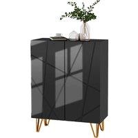 HOMCOM Narrow Shoe Storage Cabinet with Soft-Close Hinges and Adjustable Shelves for 15-20 Pairs of Shoes, Black Aosom UK