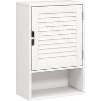 HOMCOM Bathroom Cabinet, Wall Mounted Storage Cabinet with Adjustable Shelves, 40 x 20 x 60 cm, White