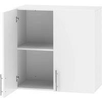 HOMCOM Bathroom Wall Cabinet, Wall-Mounted Bathroom Storage Cabinet with 2 Doors, Adjustable Shelf for Kitchen, White