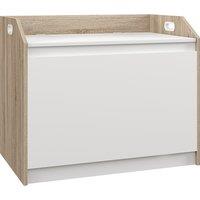 HOMCOM Storage Ottoman, Modern Storage Box with Lift Top and Hidden Space for Entryway, Living Room, Play Room, White Aosom UK
