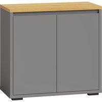 HOMCOM Kitchen Sideboard, Storage Cabinet with Double Doors and Adjustable Shelf for Living Room, Entryway, Grey