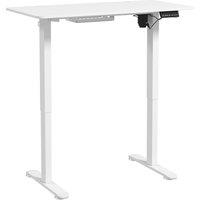 Vinsetto Electric Standing Desk, Height Adjustable Office Table w/ 3 Memory Settings, Collision Avoidance and Overheat Protection, White Aosom UK