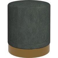 HOMCOM Soft Padded Corduroy Footstool - Dark Green Aosom UK