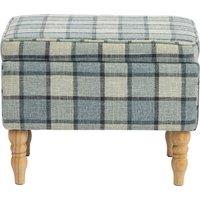 HOMCOM Linen Fabric Upholstered Footstool, Rectangular Storage Stool with Removable Top, Padded Seat and Hidden Space, Grey