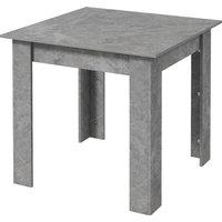 HOMCOM Square Dining Table, Modern Dining Room Table with Faux Cement Effect, Space Saving Small Dining Table for 2, Cement Grey Aosom UK