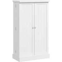 HOMCOM Freestanding Multi-Storage Kitchen Cupboard with Adjustable Shelves White
