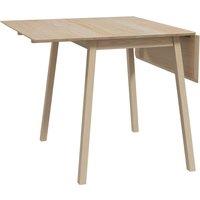 HOMCOM Folding Wood Tables, Extendable Kitchen Table for Small Space, Drop Leaf Dining Table for 2-4 People, Natural Aosom UK