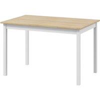 HOMCOM 120 x 75cm Dining Table, Farmhouse Dining Room Table with Pine Wood Frame, Space Saving Kitchen Table, Natural