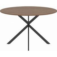 HOMCOM Dining Table for 4, 120 cm Industrial Kitchen Table with Wood Effect Tabletop and Steel Legs, Brown