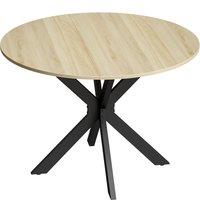 HOMCOM Folding Dining Table, Drop Leaf Table with Adjustable Feet, Natural Wood Finish
