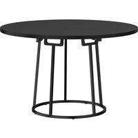 HOMCOM Dining Table Space Saving Kitchen Table Spliced Tabletop Conical Metal Base 120 cm Round Black