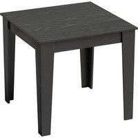 HOMCOM Dining Table for 4, 80L x 80W x 75Hcm, Modern Square Kitchen Table with Wood Effect Tabletop, Black Wood Effect