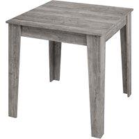 HOMCOM Dining Table for 4, 80L x 80W x 75Hcm, Modern Square Kitchen Table with Wood Effect Tabletop, Grey Wood Effect