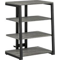 HOMCOM HiFi Stand, with Four Storage Shelves - Dark Grey