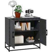 HOMCOM Modern Sideboard, Freestanding Sideboard Storage Cabinet with Adjustable Shelf and 2 Doors for Living Room, Black