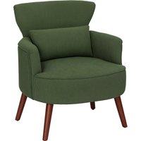 HOMCOM Corduroy Retro Accent Chair - Green