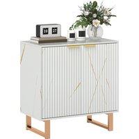 HOMCOM Elegant Storage Sideboard - White/Gold-Tone