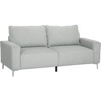 HOMCOM Three-Seater Corduroy - Light Grey