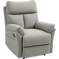HOMCOM 140 Manual Reclining Armchair, with Footrest - Grey