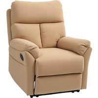 HOMCOM 140 Manual Reclining Armchair, with Footrest - Light Brown