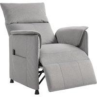 HOMCOM Power Recliner Chair, Reclining Chair with Remote, Pocket Springs, Silent Motor and Side Pockets, Grey