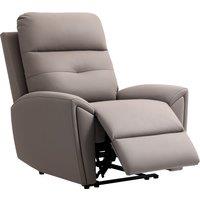 HOMCOM Recliner Armchair, Manual Reclining Chair with Adjustable Leg Rest and Reclining Functions, Modern Microfibre Overstuffed Lounge Seating for Living Room, Bedroom, Grey