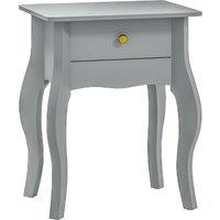 HOMCOM French Style Side Table with Drawer - Grey