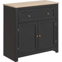 HOMCOM Sideboard Storage Cabinet, Modern Kitchen Cupboard with Adjustable Shelf, Drawer and Double Doors, Black