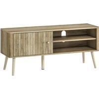 HOMCOM TV Stand Cabinet for TVs up to 55" - Oak