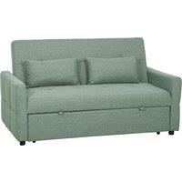 HOMCOM Three-Way Two-Seater Sofa Bed - Green