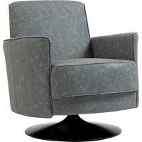 HOMCOM Upholstered Swivel Accent Chair with Thick Padding, Grey