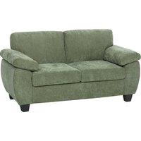 HOMCOM 2 Seater Sofa, 156cm Chenille Loveseat Sofa, Dark Green