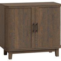HOMCOM Sideboard Buffet Cabinet, Storage Cabinet with 2 Curved Doors, Adjustable Shelf and Legs for Dining Room, Dark Walnut