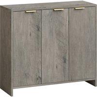 HOMCOM Sideboard Cabinet, Modern Storage Cabinet with 3 Doors and Adjustable Shelves for Living Room, Dining Room, Grey