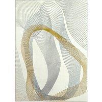 HOMCOM Modern Area Rug, Machine Washable Rug, Allergy-Friendly Floor Carpet for Living Room, Bedroom, Dining Room, Home Office, 170 x 120 cm, Cream White
