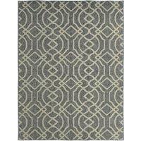 HOMCOM UV Resistant Indoor & Outdoor Area Rug, Easy-Cleaning Machine Washable Rug with Geometric Pattern for Patio, Garden, Kitchen, Bathroom or Living Room, 230 x 160 cm, Grey
