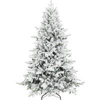 HOMCOM 6ft Snow Flocked Artificial Christmas Tree